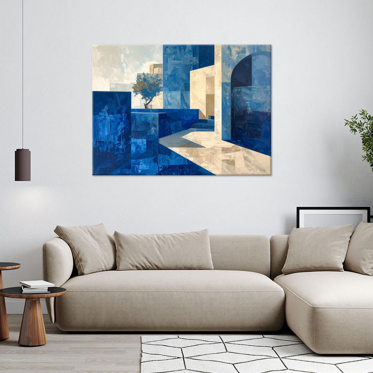 LEINWANDBILD Landschaften 120x80cm - Blau, Textil (120/80cm) - Feeby