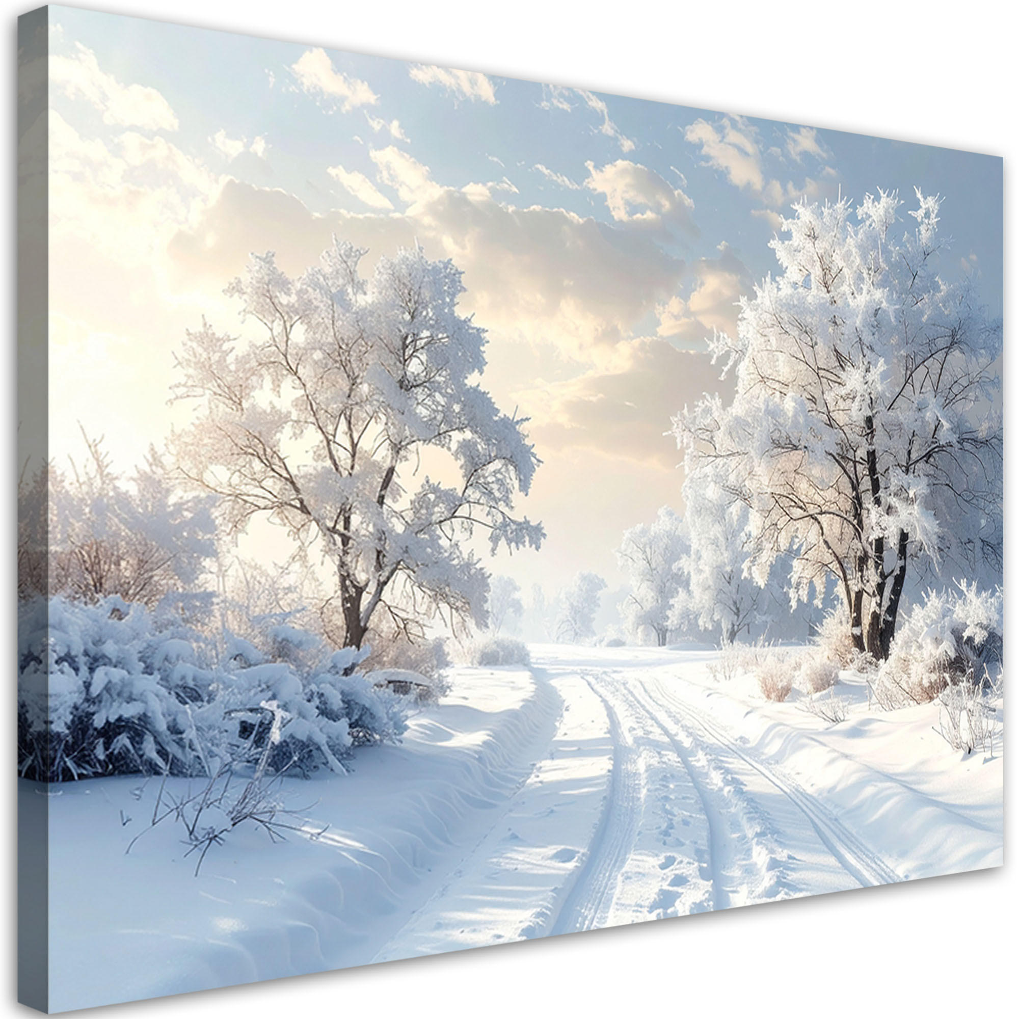 LEINWANDBILD Weihnachten 120x80cm - Weiß, Textil (120/80cm) - Feeby