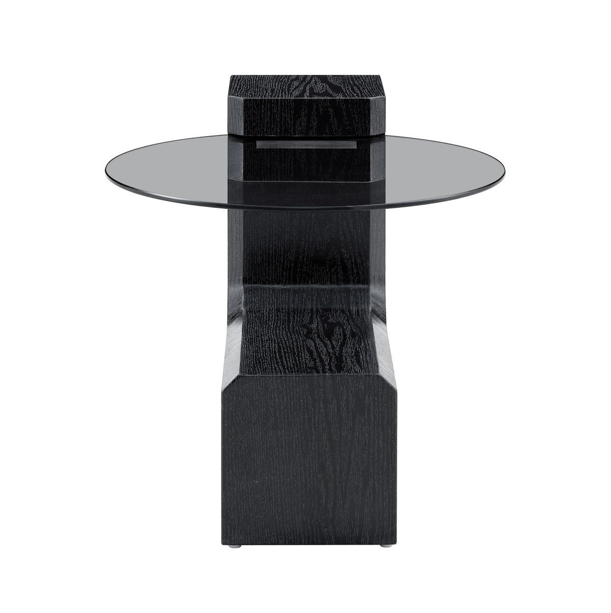 COUCHTISCH-SET 61/61/30 cm 2-teilig mit Sicherheitsglas, MDF-Ablage und zerlegbarem Design, Schwarz - Schwarz, Holzwerkstoff (61/61/30cm) - Redom