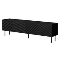 TV-LOWBOARD Lucca 200 4D - Schwarz, Holz/Holzwerkstoff (200/59/40cm) - MIRJAN24