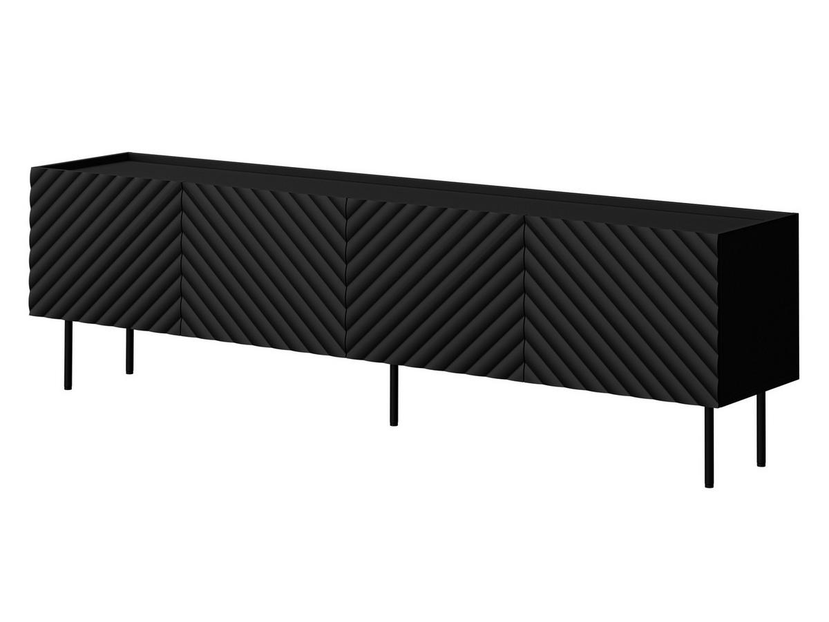 TV-LOWBOARD Lucca 200 4D - Schwarz, Holz/Holzwerkstoff (200/59/40cm) - MIRJAN24