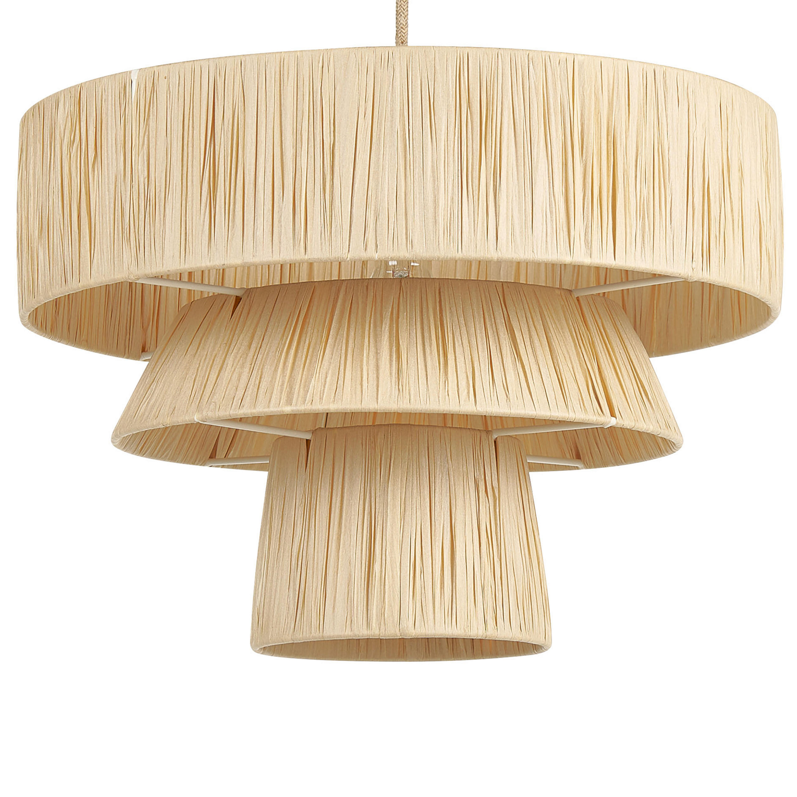 HÄNGELEUCHTE Chambo 45/45/180 cm - Naturfarben, Papier (45/45/180cm) - Beliani