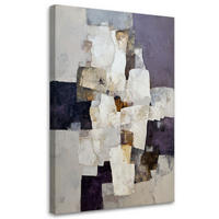 WANDBILD, Abstrakt in Beige und Blau - Beige, Textil (70/100cm) - Feeby