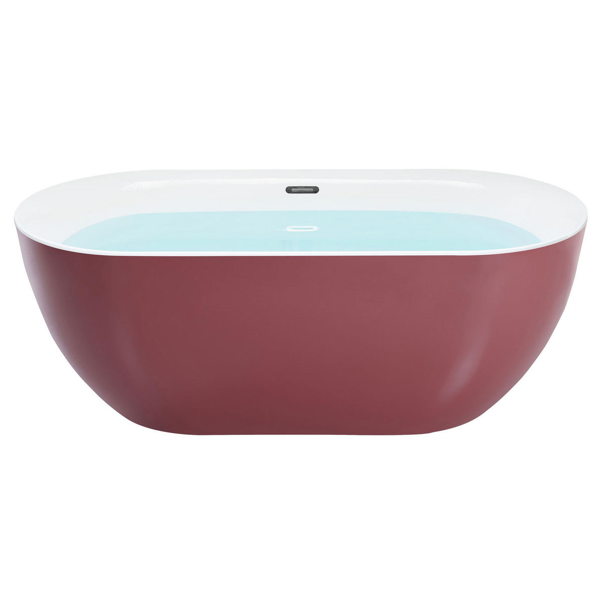 BADEWANNE FREISTEHEND 80x170x58 cm rot Carrera - Rot, Kunststoff (80/58/170cm) - Beliani
