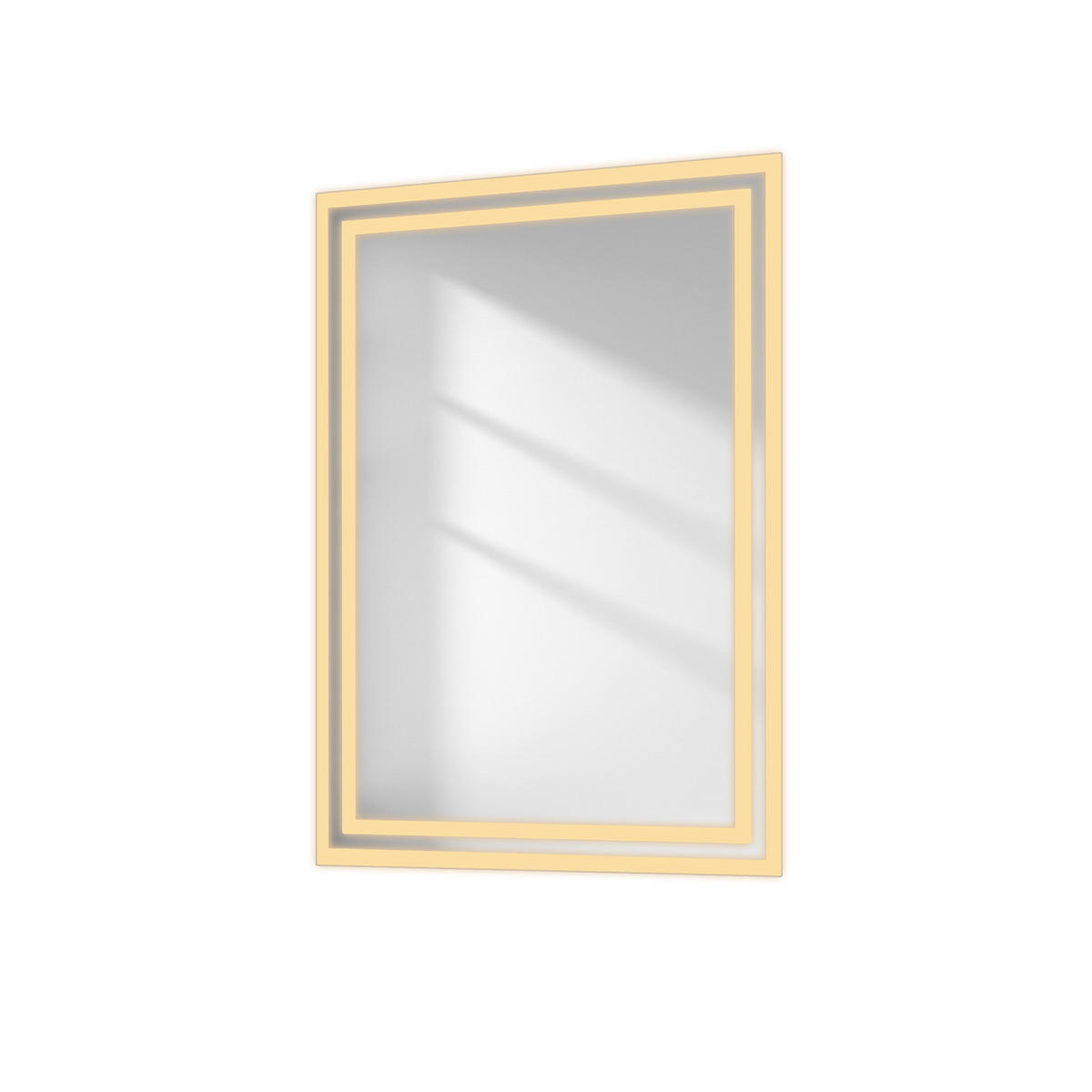 BADSPIEGEL mit Power-Off-Memory-Funktion Beleuchtung 70/50/3,5 cm - Weiß, Glas (50/3.5/70cm) - EMKE