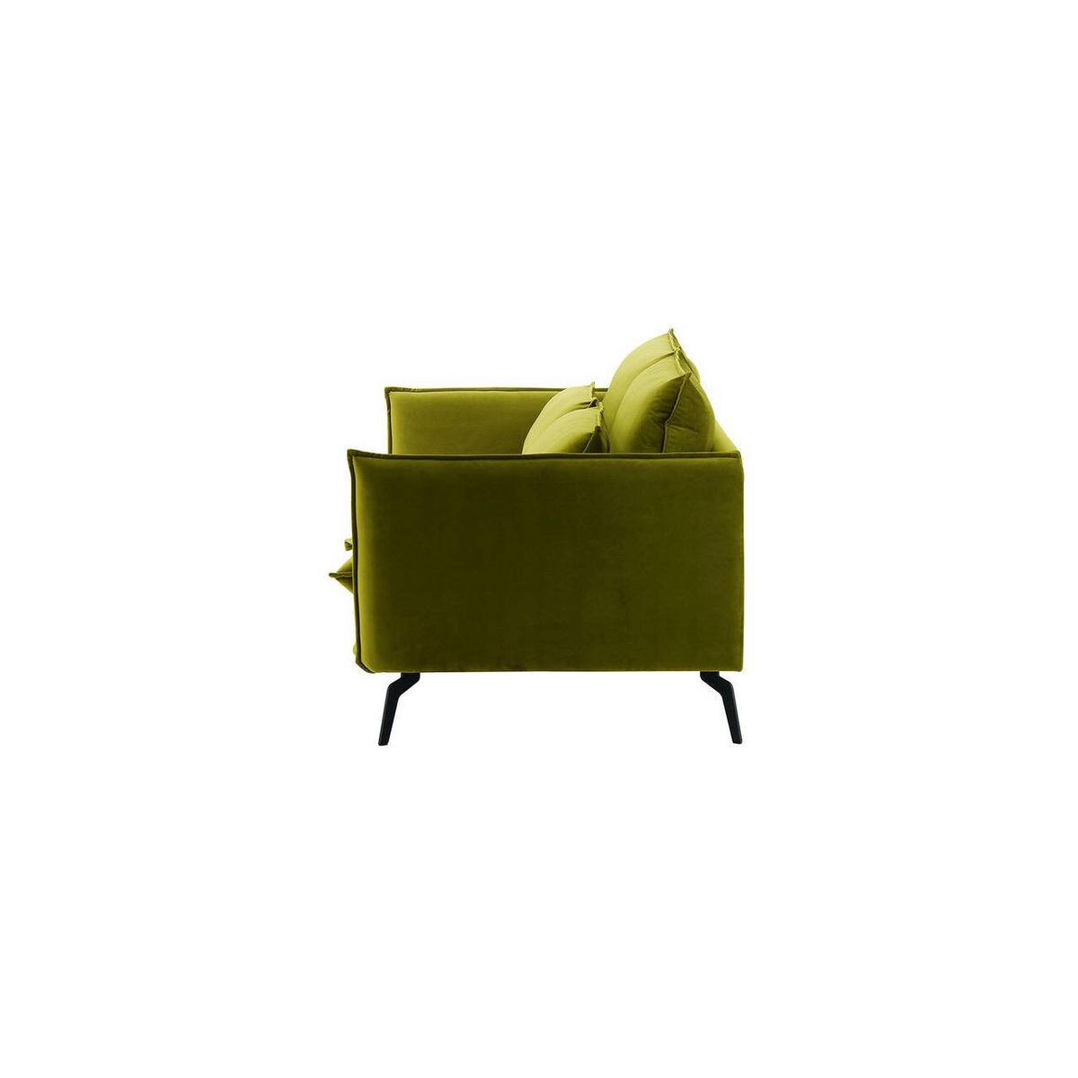 DREISITZER-SOFA Layla-Velluto 9 - Olivgrün, Holz/Textil (237/95/98cm)