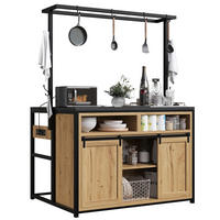 KÜCHENSCHRANK mit Arbeitsplatte 107 x 62 x 183 cm Holzoptik - Birnbaumfarben, Metall (62/183/107cm) - Beauniv