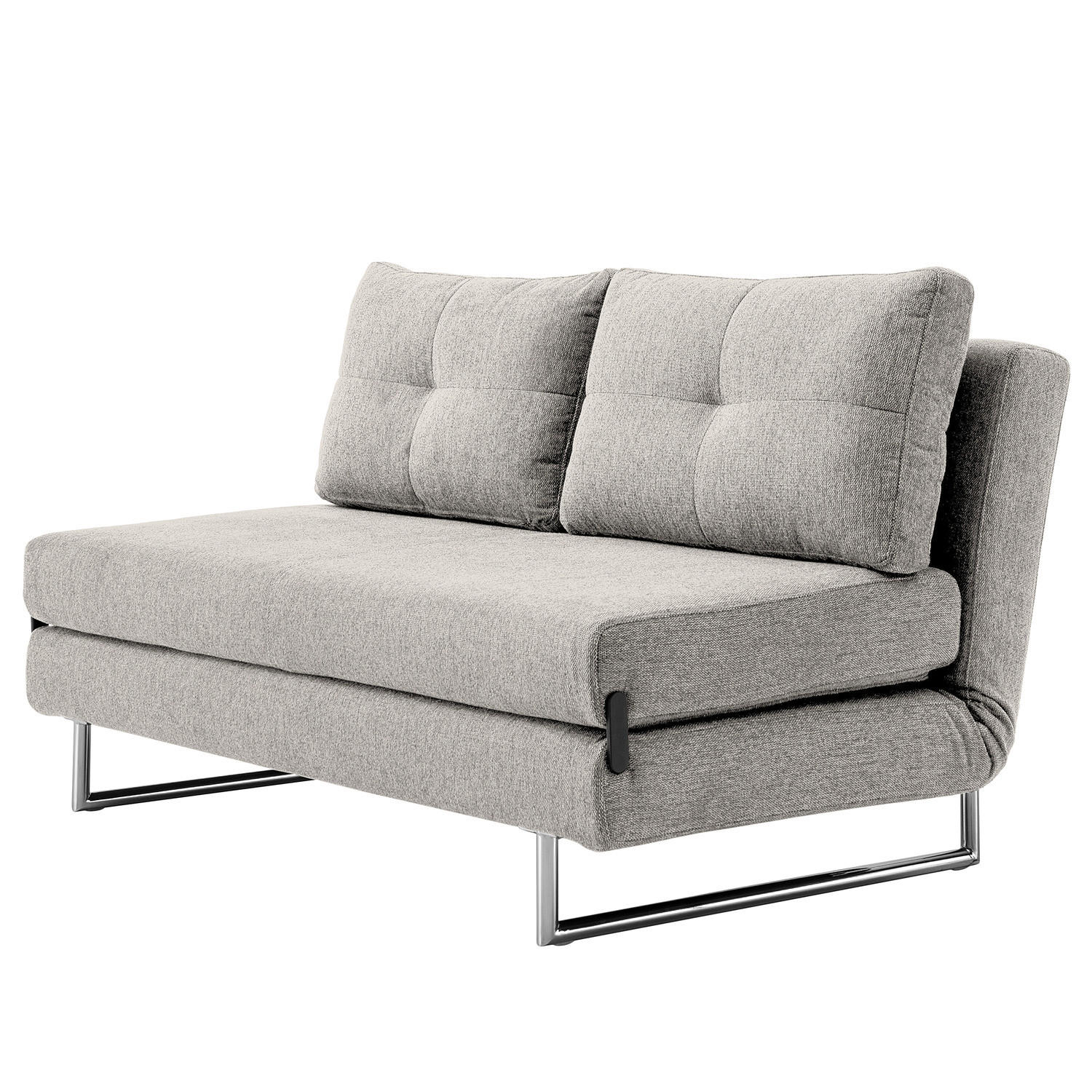 SCHLAFSOFA - Webstoff - Chromfarben/Hellgrau, Textil (150/85/88cm) - home24