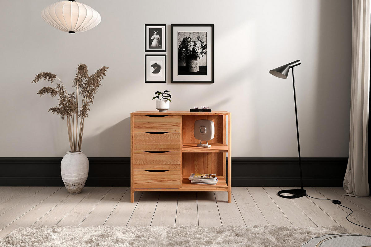 KOMMODE PAUL Kernbuche - Kernbuche, Holz (80/80/50cm) - byoak