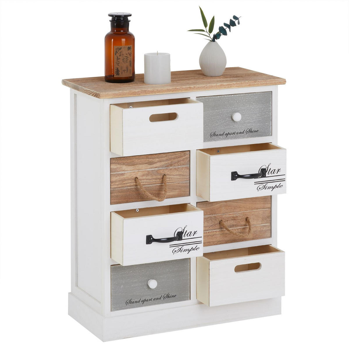 KOMMODE SALVA - Weiß, Holz (53/64/27cm) - CARO-Möbel