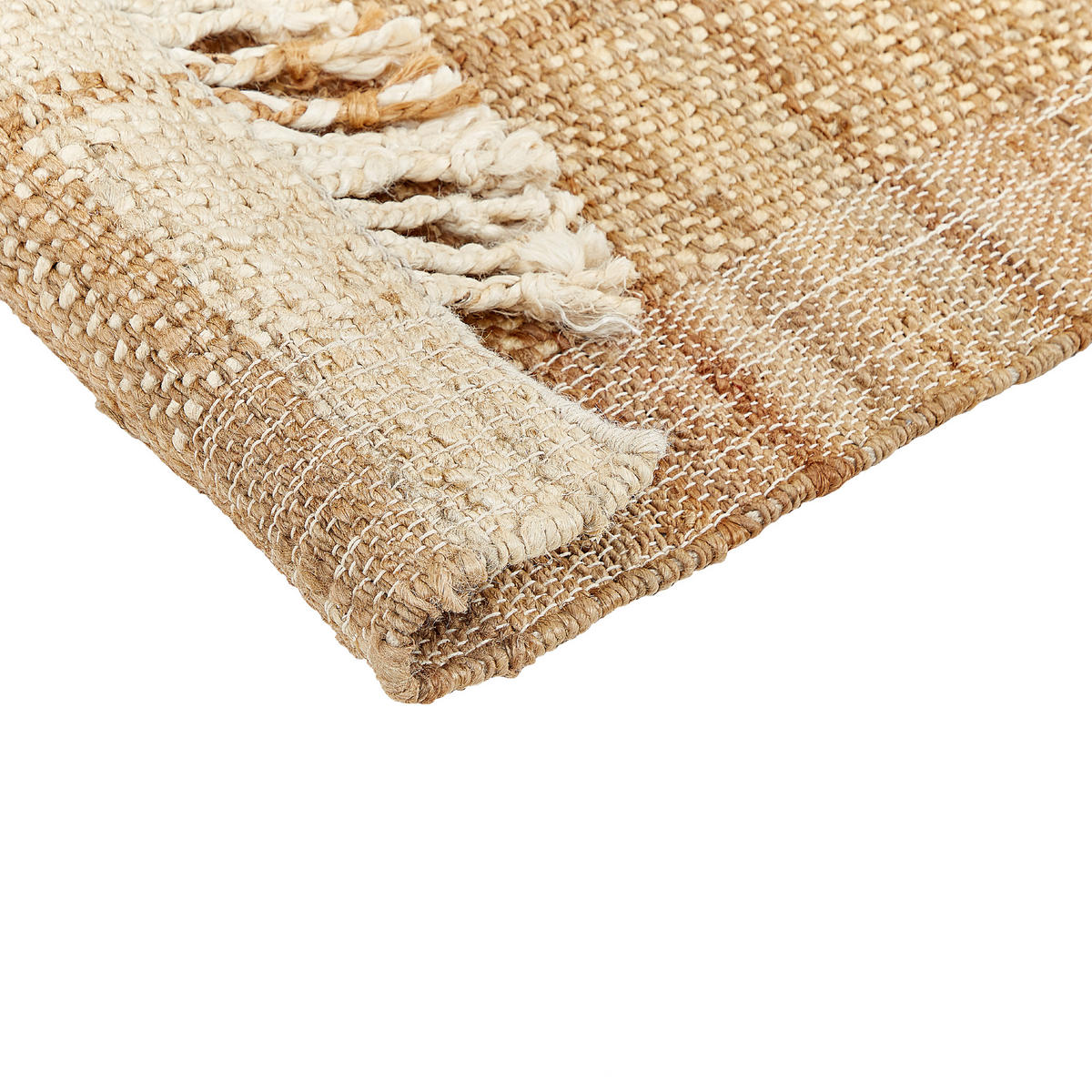 TEPPICH geflochten Karkin 150/80 cm - Beige, Naturmaterialien (80/150cm) - Beliani