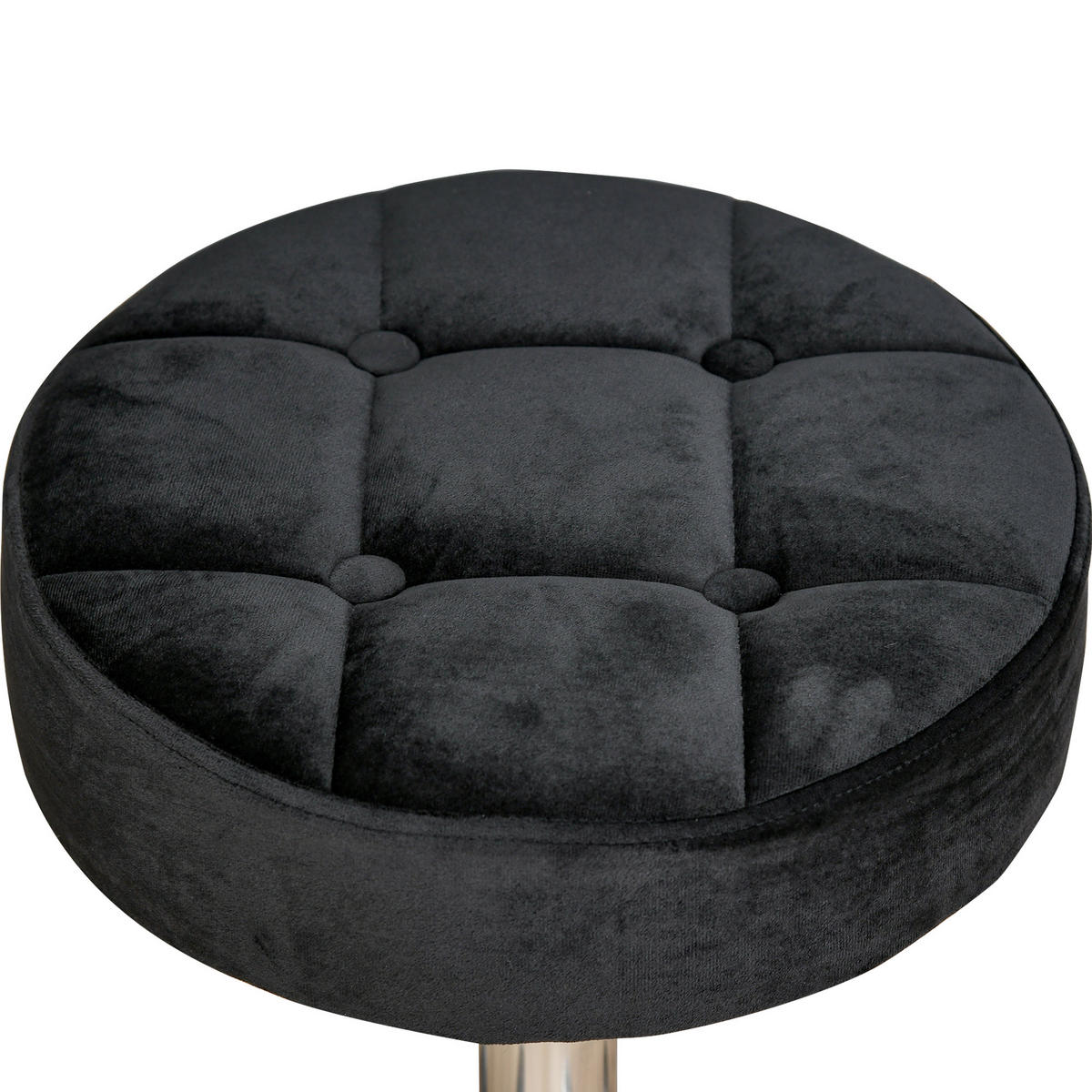 SALONSTUHL mit Rädern, Schwarz - Schwarz, Kunststoff (35/61/35cm) - HOMCOM