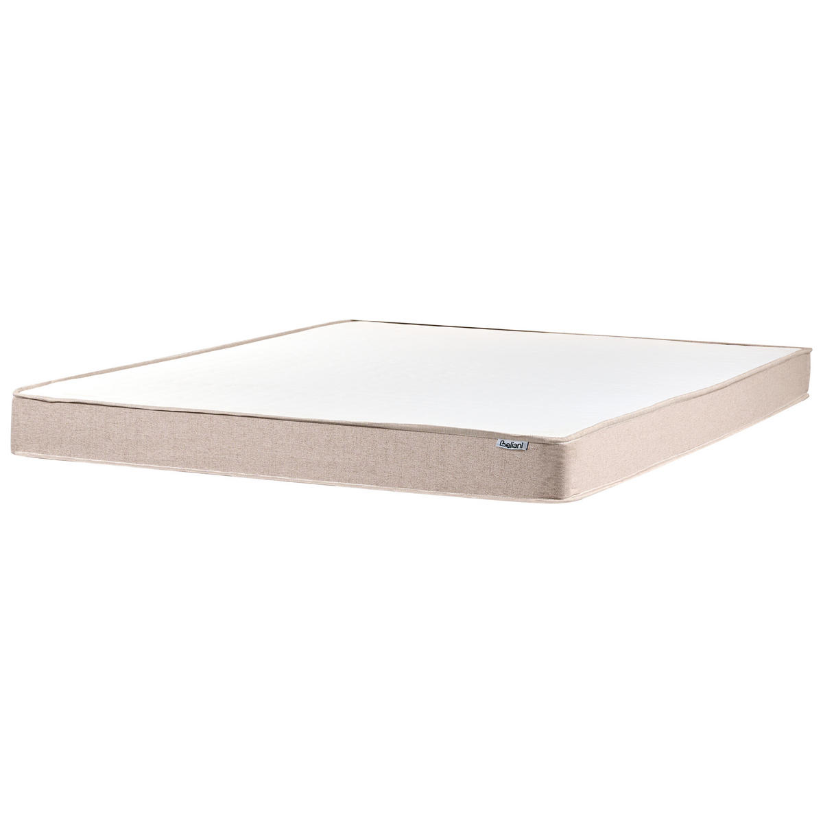 BOXSPRINGBETT ohne Kopfteil 180/200 cm Stoff Beige Countess - Beige, Textil (180/200cm) - Beliani