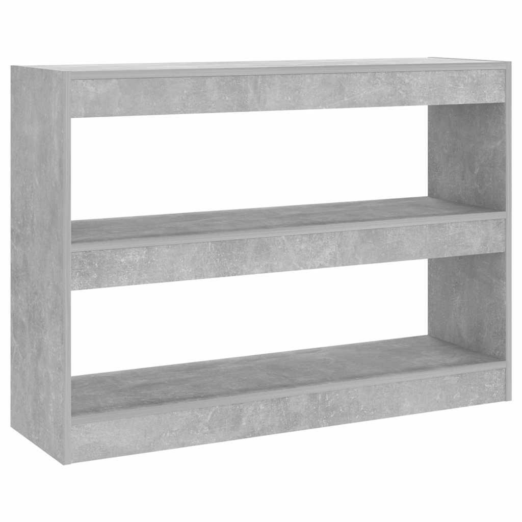 BÜCHERREGAL/RAUMTEILER Betongrau 100/30/72 Cm - Grau, Holzwerkstoff (30/72/100cm) - vidaXL