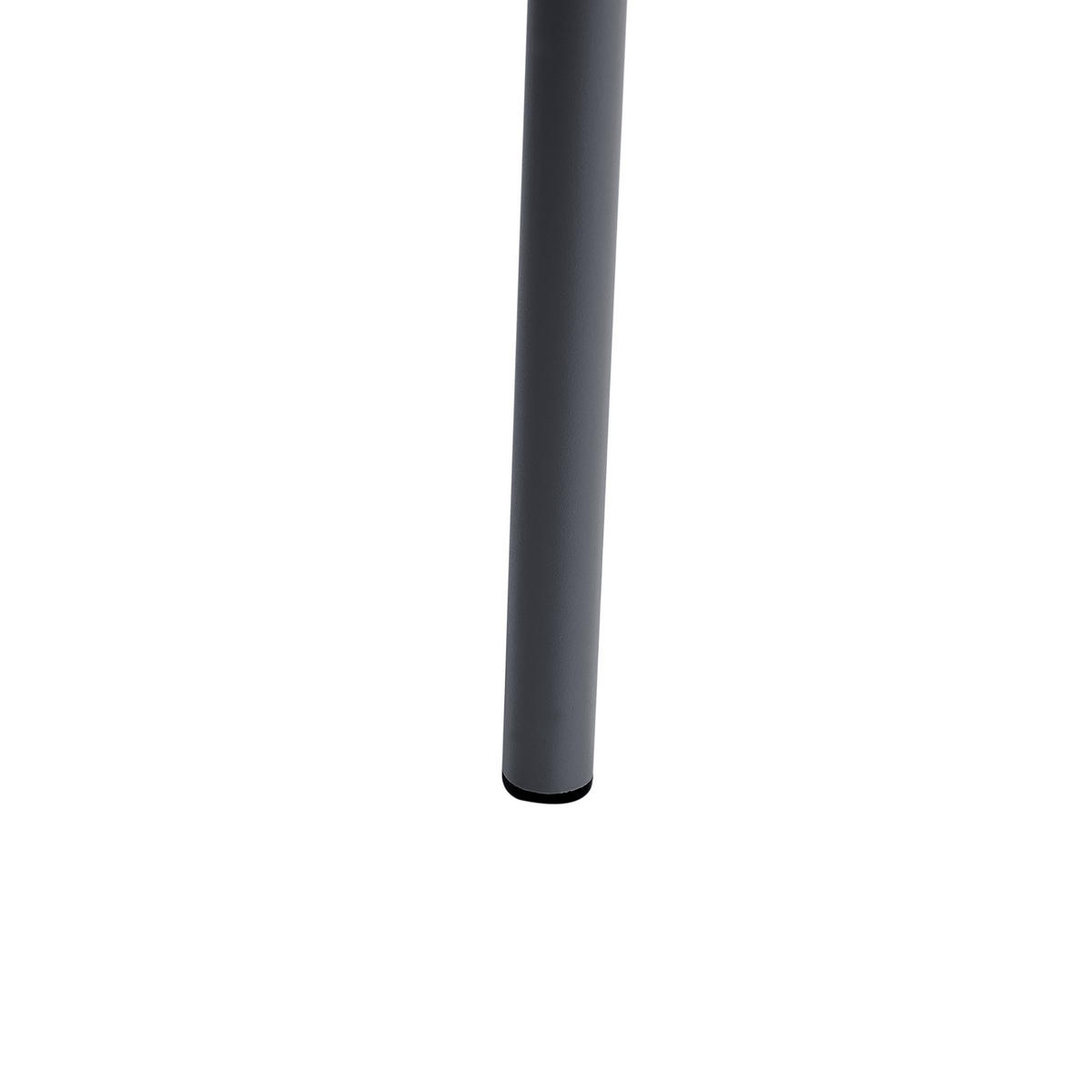 GARTENSTUHL 2er-Set Metall Dunkelgrau Lefkada - Dunkelgrau, Metall (38/80/54cm) - Beliani