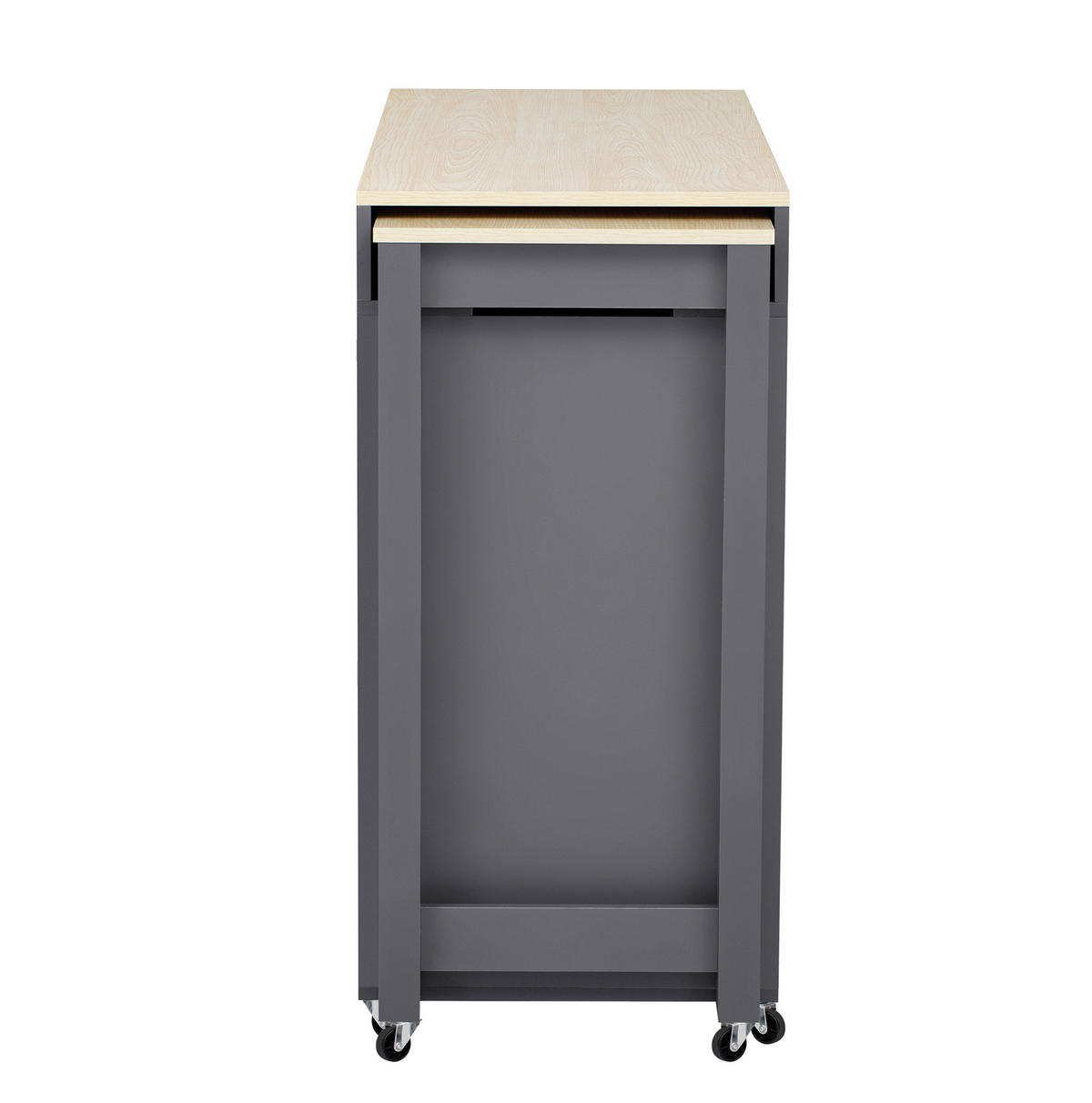 KÜCHENINSEL 112-180,5/45/92,2 cm aus MDF mit ausziehbarer Arbeitsplatte Grau/Natur - Grau, Holzwerkstoff (180.5/92.2/45cm) - Modenvie