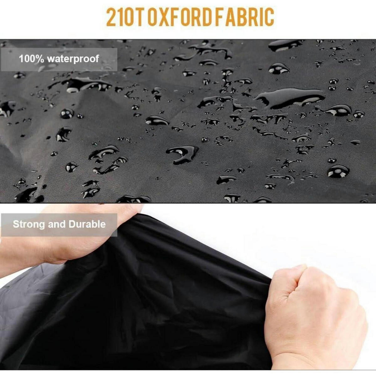 FAHRRADABDECKUNG Wasserdicht Oxford-Gewebe 200 x 110 x 70 cm - Schwarz, Kunststoff (110/95/210cm)