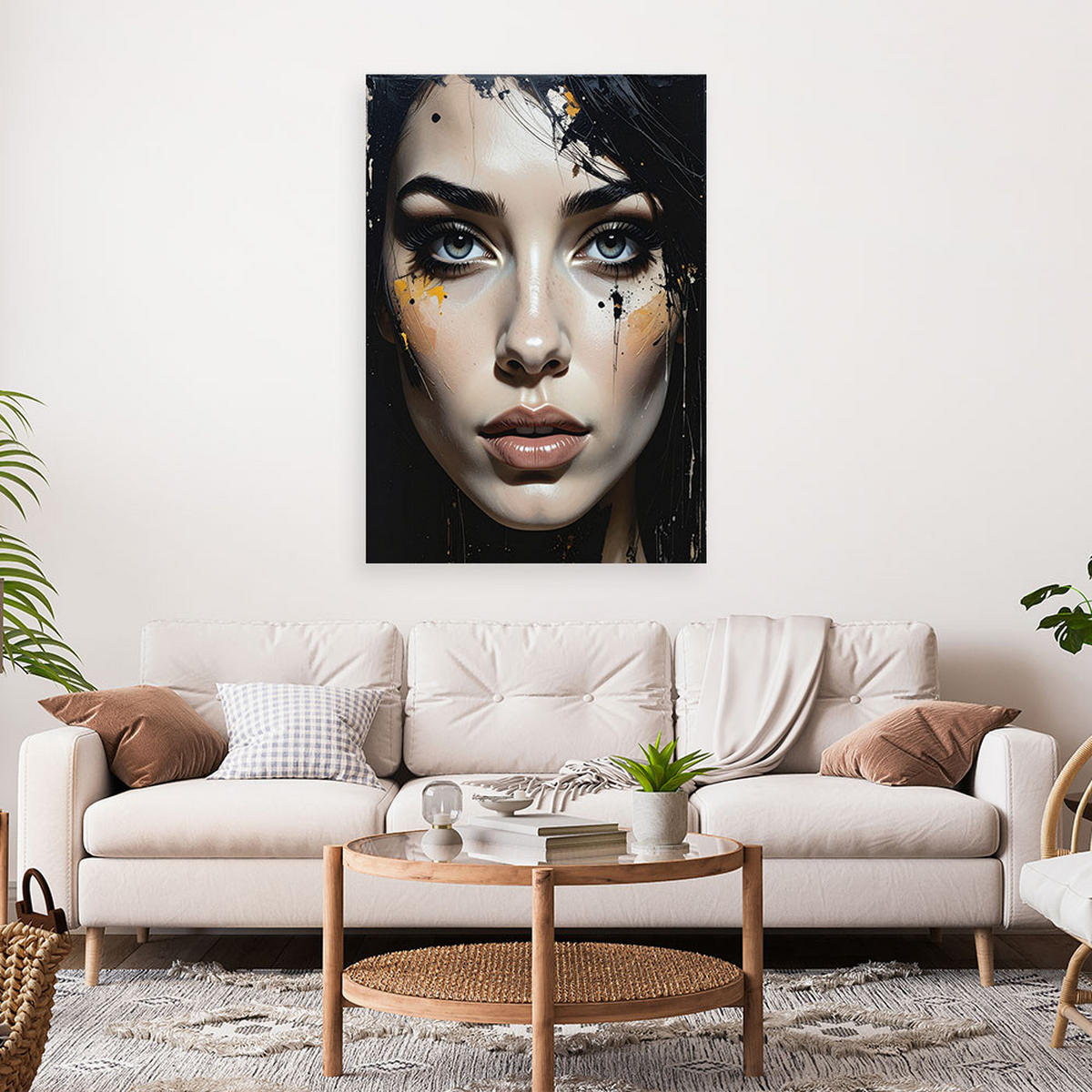 LEINWANDBILD Menschen & Charaktere 70x100cm - Schwarz, Textil (70/100cm) - Feeby