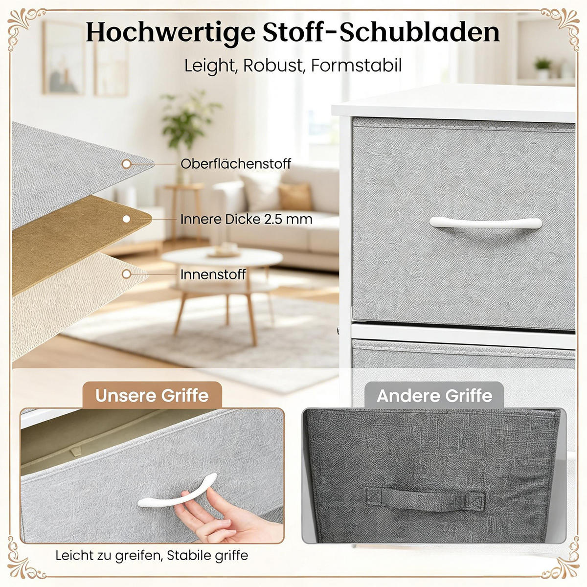 KOMMODE Hellgrau 100/30/54 cm - Hellgrau, Holzwerkstoff (100/54/30cm) - PANGIVO