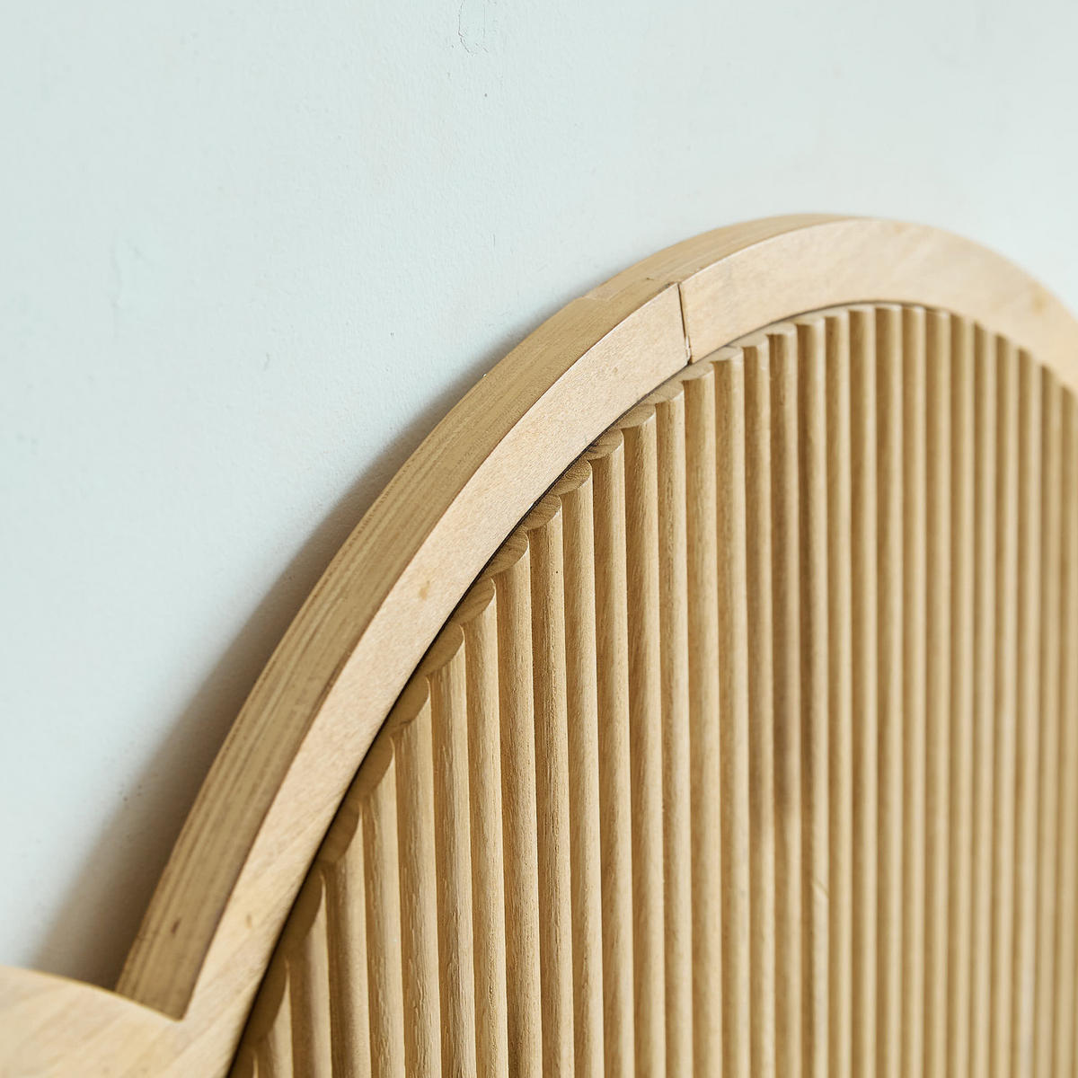 BETTKOPFTEIL Rund Braun 160 cm - Braun, Holz (160/120/3cm) - Nordlys
