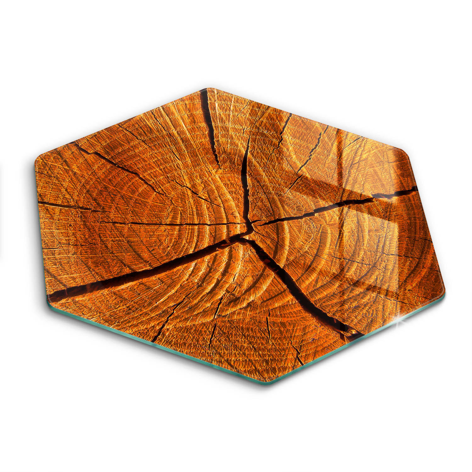 Wallfluent Glasplatte Braun 40x40 cm
