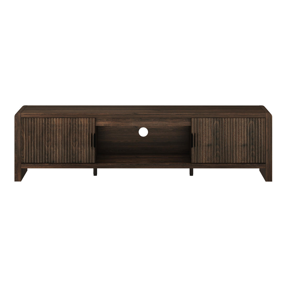 SKŘÍŇ NA TELEVIZOR Lukkodso - barva vlašského ořechu, kompozitní dřevo (150/40/40cm) - [en.casa]