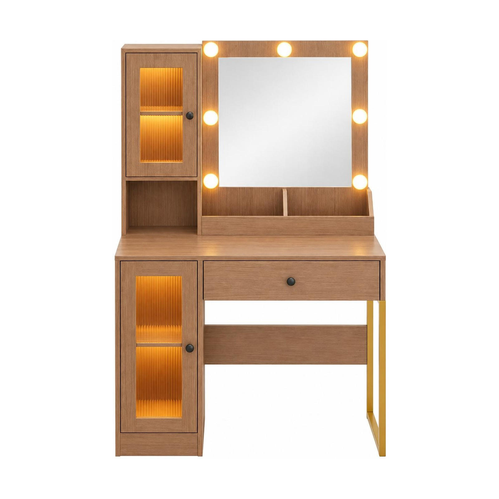 Garvee Schminktisch Braun 64.5x24x98 cm