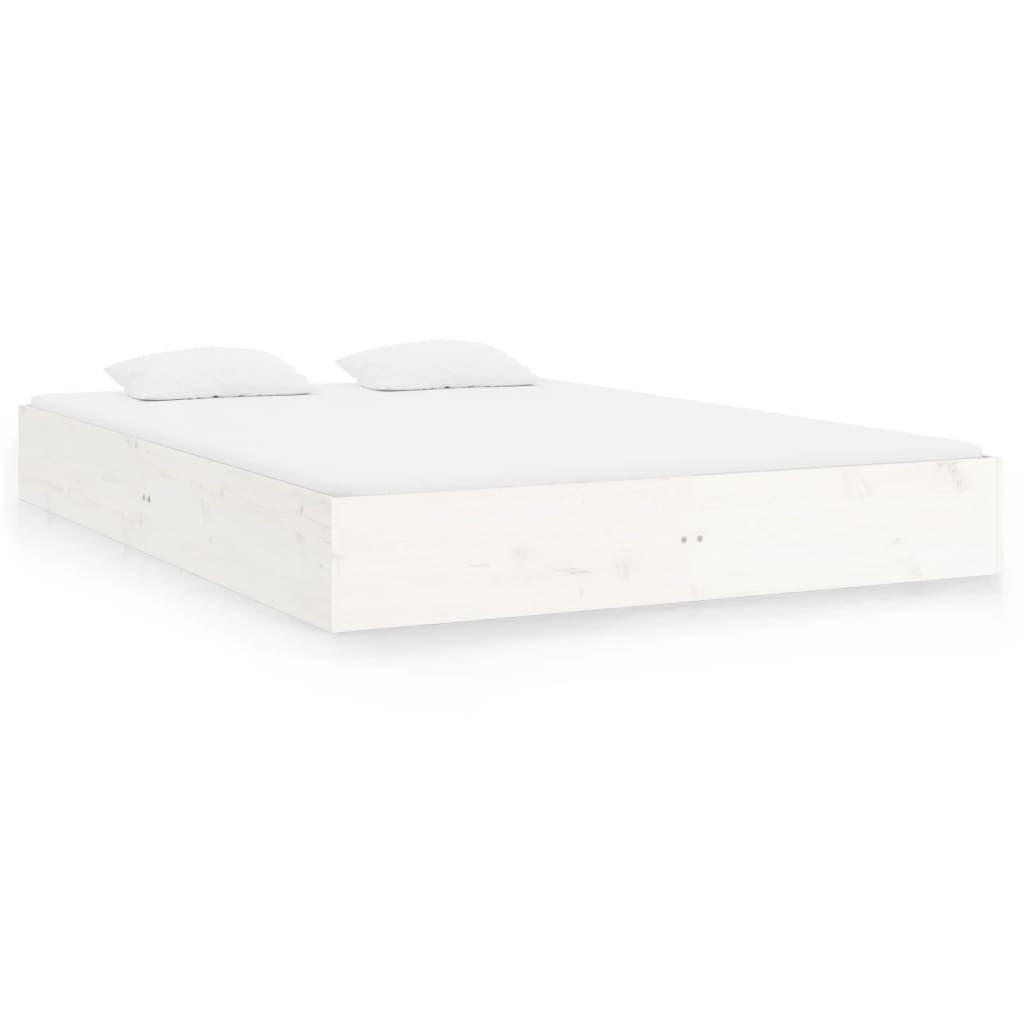 MASSIVHOLZBETT Weiss 120/200 Cm - Weiß, Naturmaterialien (120/200cm) - vidaXL