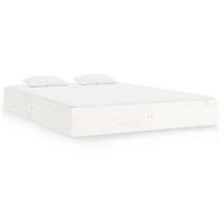 MASSIVHOLZBETT Weiss 120/200 Cm - Weiß, Naturmaterialien (120/200cm) - vidaXL
