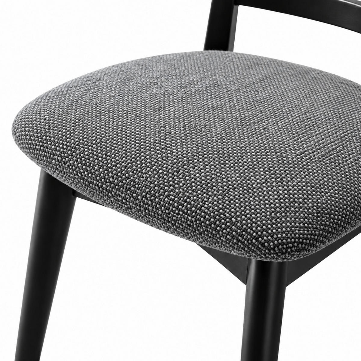 STUHL Angela 76 x 47 x 48 cm, grau, schwarz - Schwarz/Grau, Metall (47/76/48cm) - Margaret Hadas24