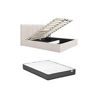 BETT mit Bettkasten - 2 -Sitzer - Polyester - beige - KILACLO - Beige, Textil (203/153cm) - Vente-Unique