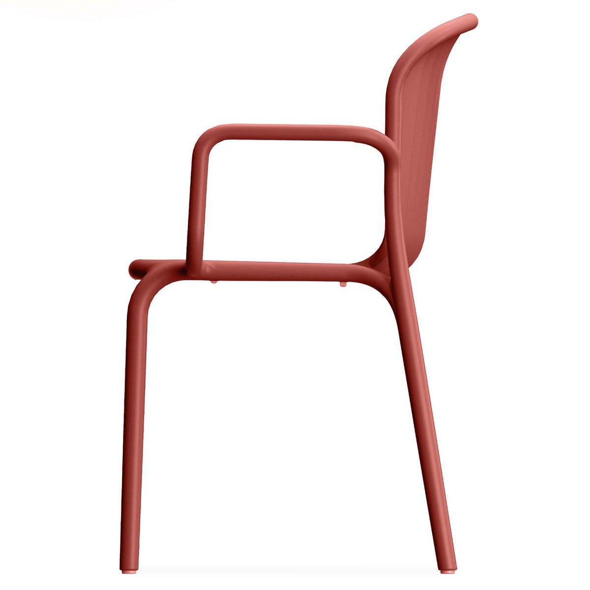 GARTENSTUHL FICCARI 4-er Set, Rot - Rot, Kunststoff (57.5/82.5/53cm) - KONSIMO®