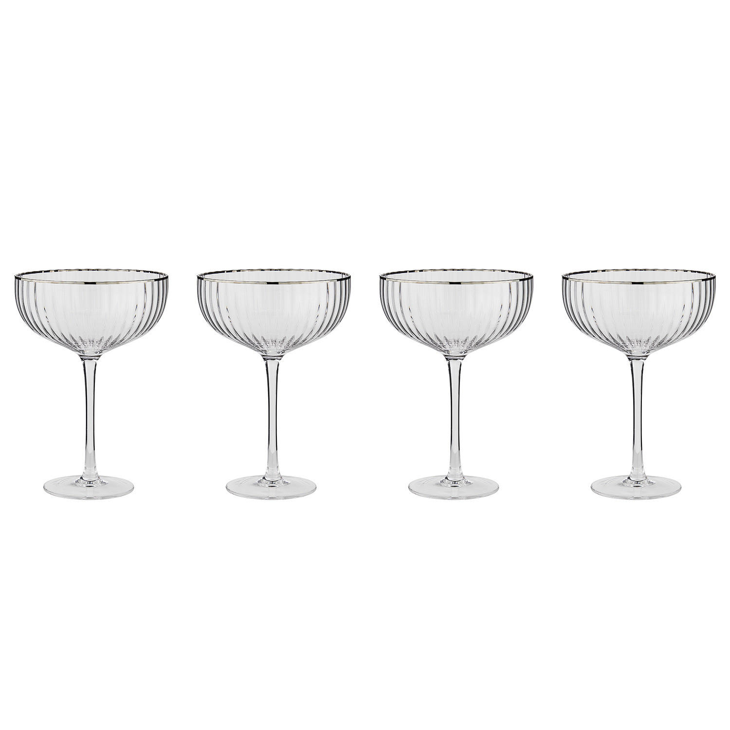 CHAMPAGNERSCHALE (4er Set) Chelsea - Transparent, Glas (0.4L) - Butlers