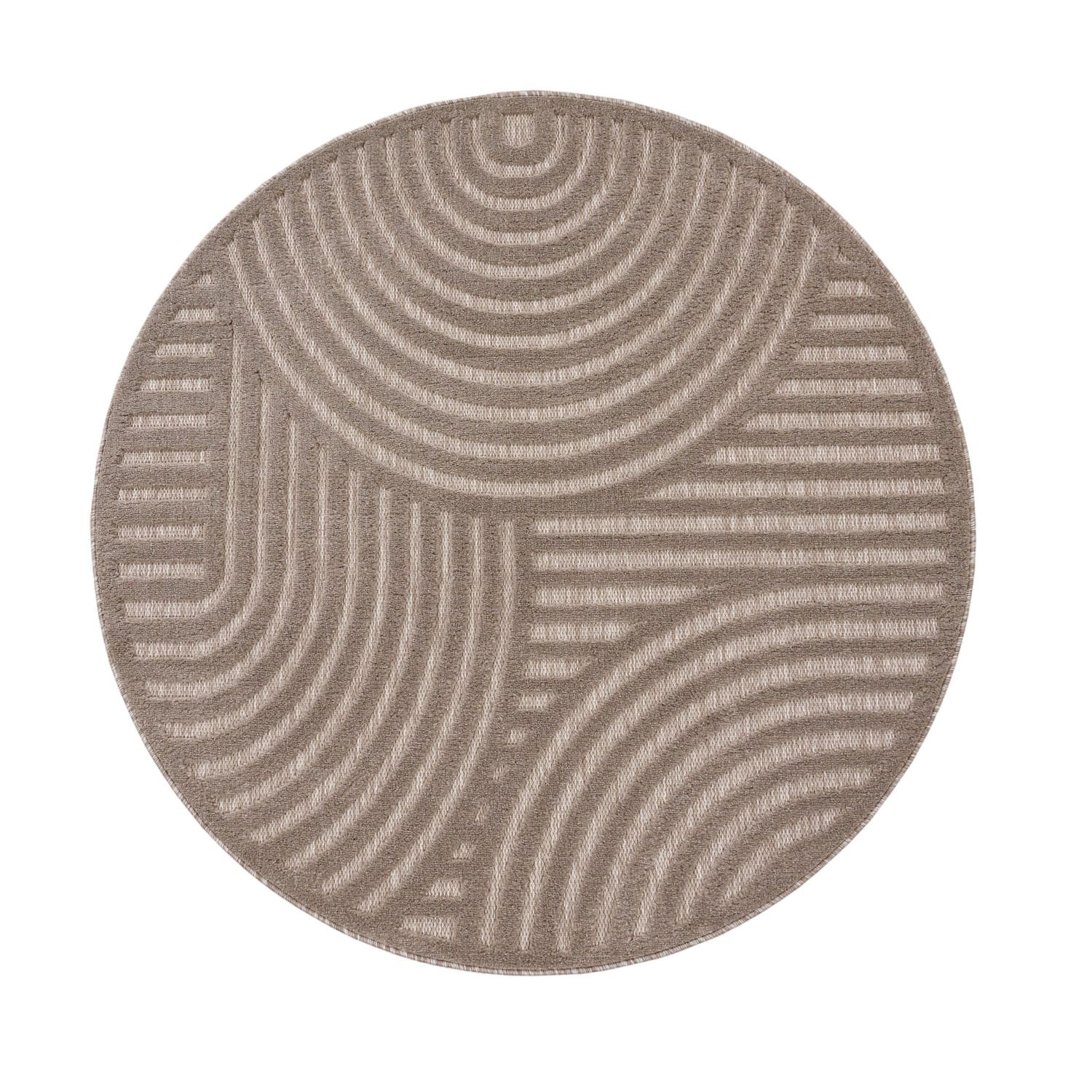 OUTDOORTEPPICH 120/120 cm Livorno 674 - Beige, Kunststoff (120/120cm) - Paco Home