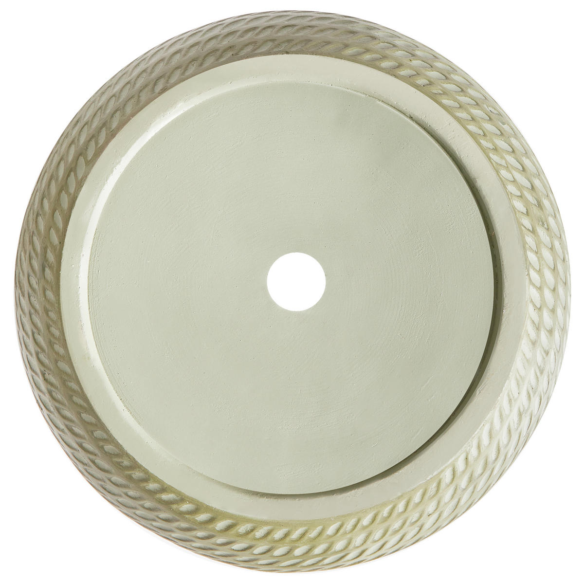 BLUMENTOPF olivgrün rund 27/27/32 cm Livadia - Grün, Naturmaterialien (32cm) - Beliani