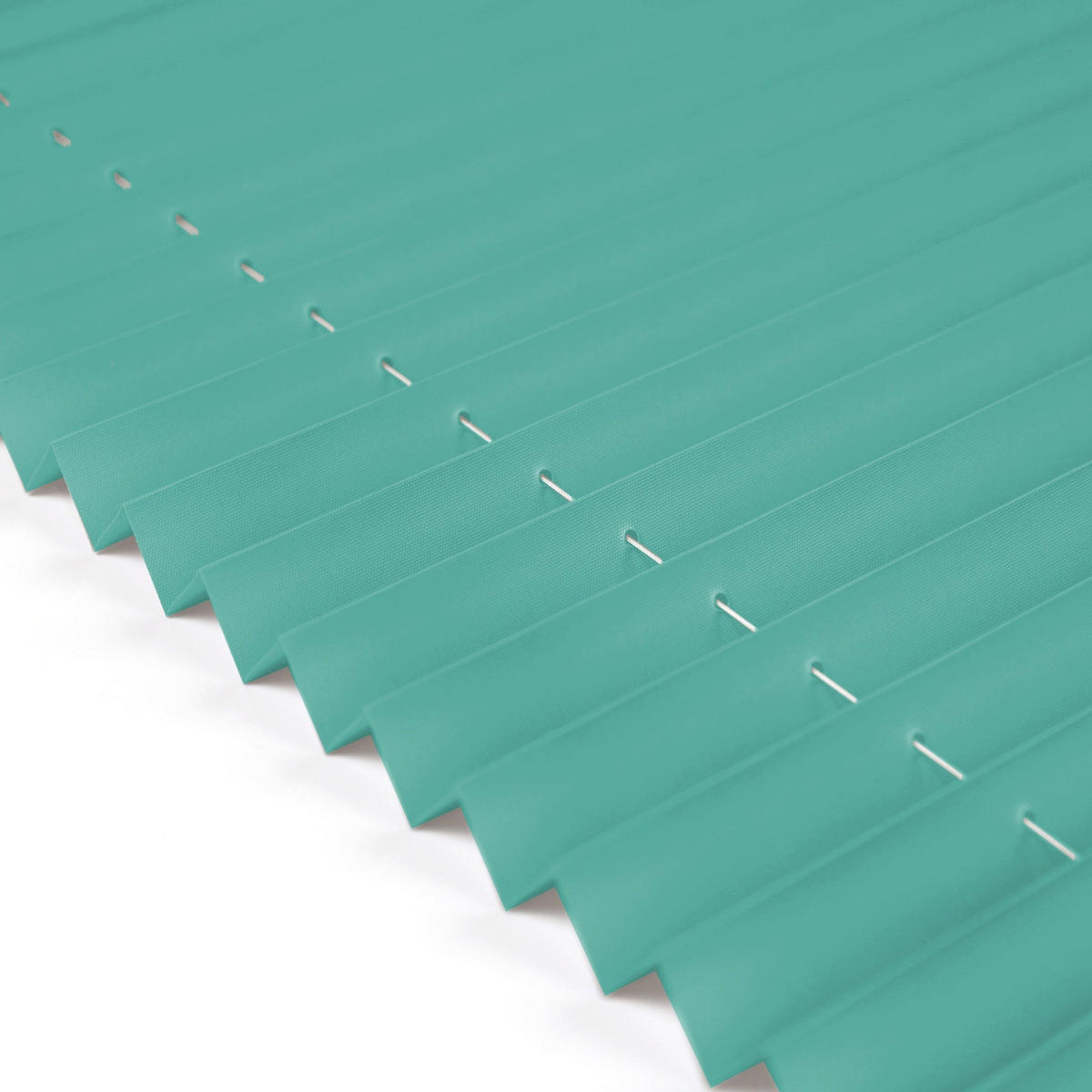 PLISSEE Basic ohne Bohren - Türkis, Textil (70/210cm) - Deco-Raum