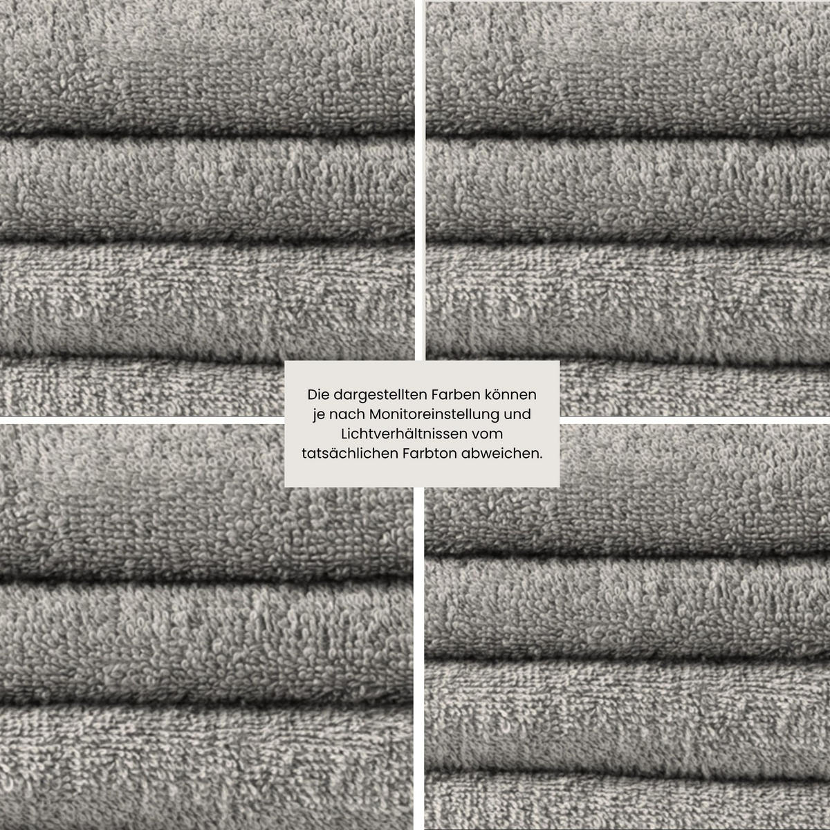 GÄSTETUCHSET Miro - 4-teilig - 30 x 50 cm - Silber - Grau, Textil (30/50cm) - SCHIESSER