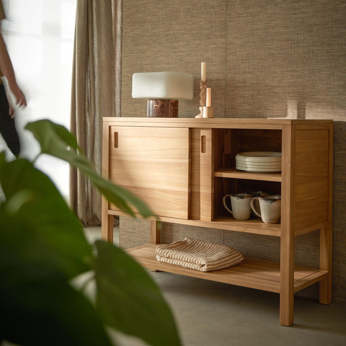 SIDEBOARD Anton Natur aus Teak - Naturfarben, Holz (100/80/40cm) - Tikamoon