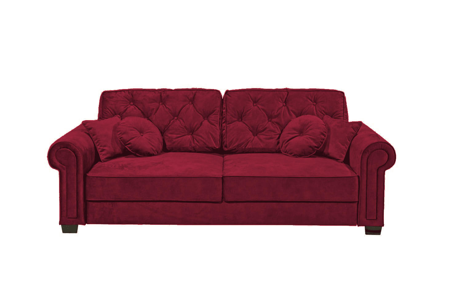 2-SITZER mit Schlaffunktion und Bettkasten - Rotbraun/Rot, Kunststoff/Textil (252/102/115cm) - ed exciting design