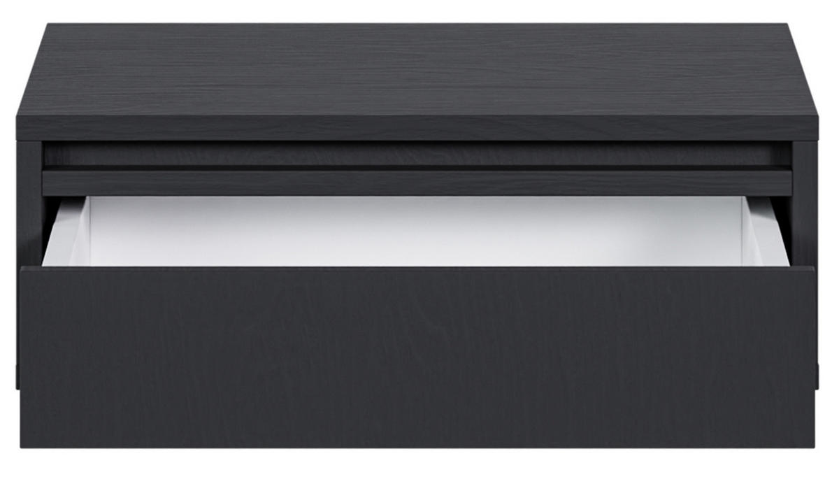NACHTSCHRANK Evo Schwarz 50 cm - Anthrazit, Holzwerkstoff (50/17/34cm) - Selsey