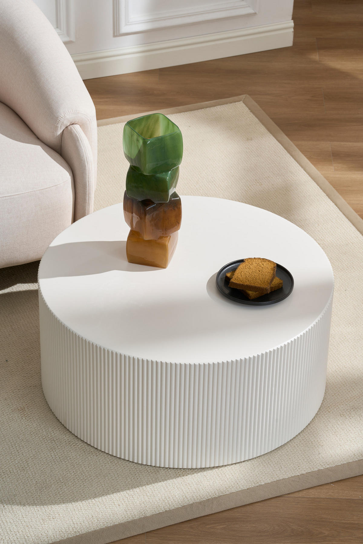 COUCHTISCH - Weiß - Weiß, Holzwerkstoff (80/80/35cm) - home24