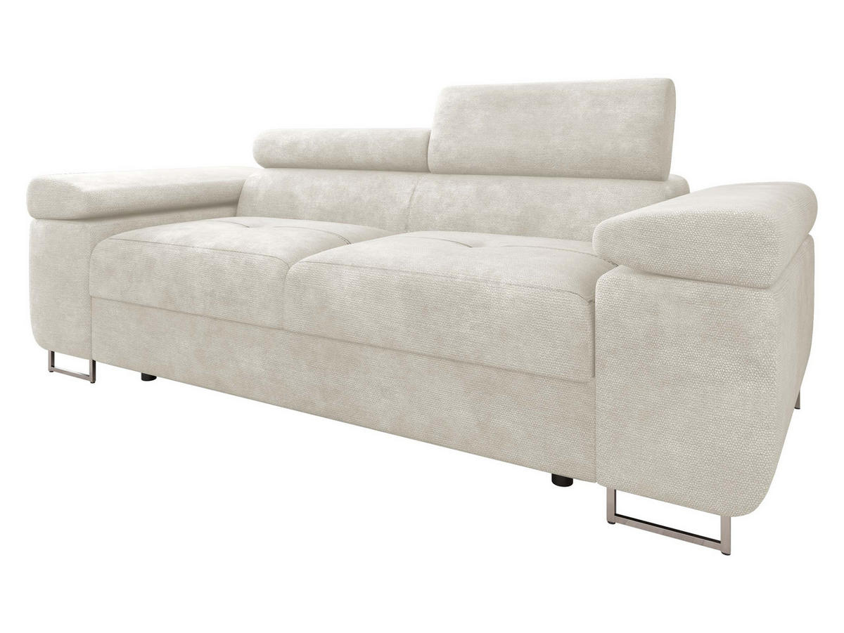 SOFA Torezio 2 - Creme, Holz/Textil (198/90/102cm) - MIRJAN24