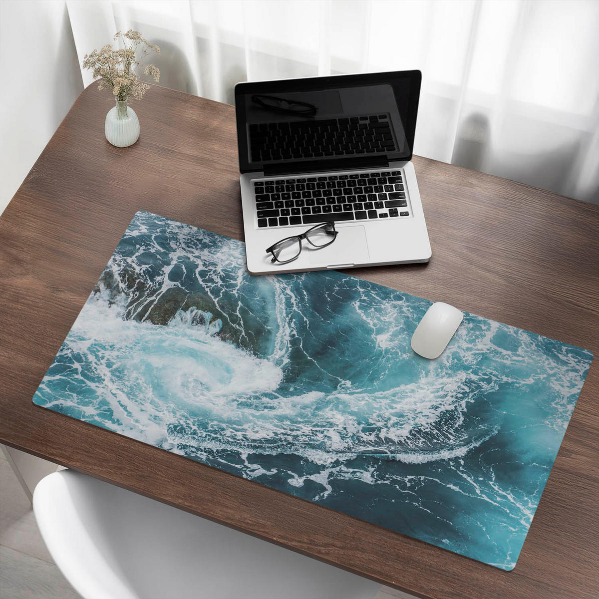 SCHREIBTISCHUNTERLAGE 100x50 cm Blau - Blau, Kunststoff (100/50/1.6cm) - Wallfluent