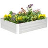 HOCHBEET, Silberfarben - Silberfarben, Metall (90/30/120cm) - Outsunny