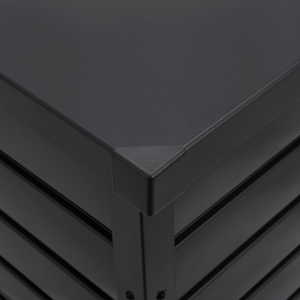 AUFBEWAHRUNGSBOX Limani anthrazit - Grau, Metall (120/63/53cm) - Juskys