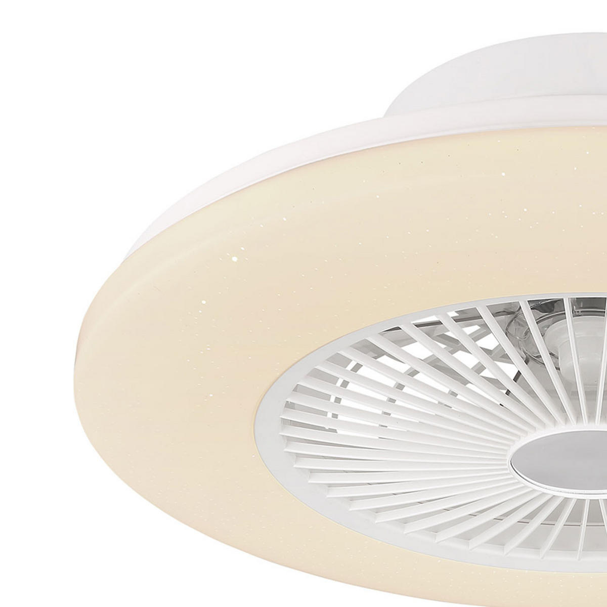 LED DECKENLEUCHTE TRAVO Weiß mit Ventilator - Weiß, Metall (50/50/17.5cm) - Globo Lighting