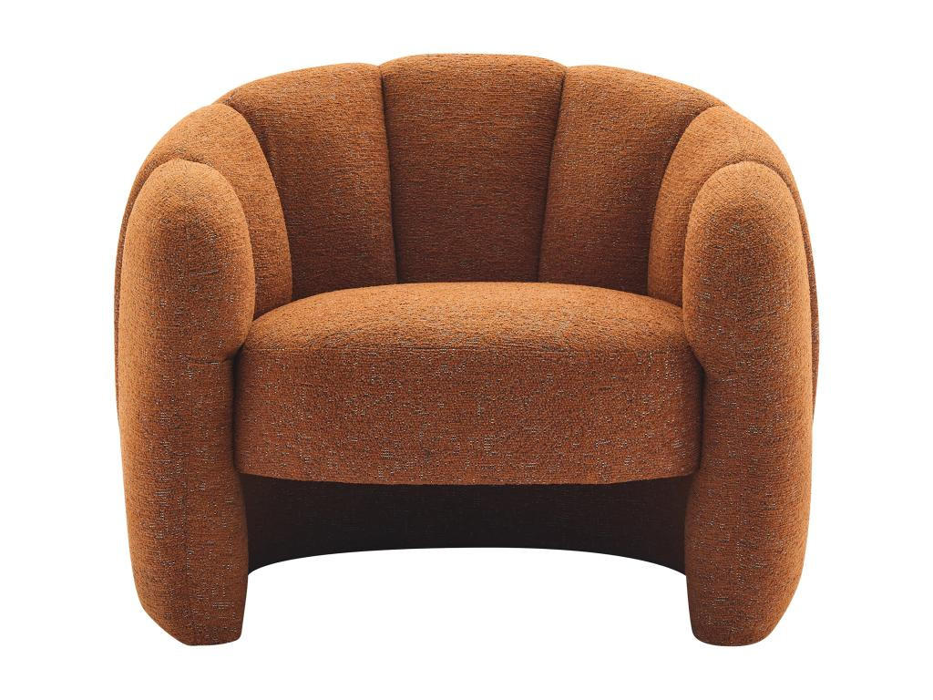 MUSCHELSESSEL - Chenille-Stoff - Terracotta - DELIPO - Braun, Textil (76/73/93cm) - Vente-Unique