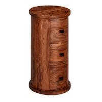 KOMMODE – Massivholz, 3 Schubladen, rustikal - Braun, Holz/Metall (35/65/35cm) - KADIMA DESIGN
