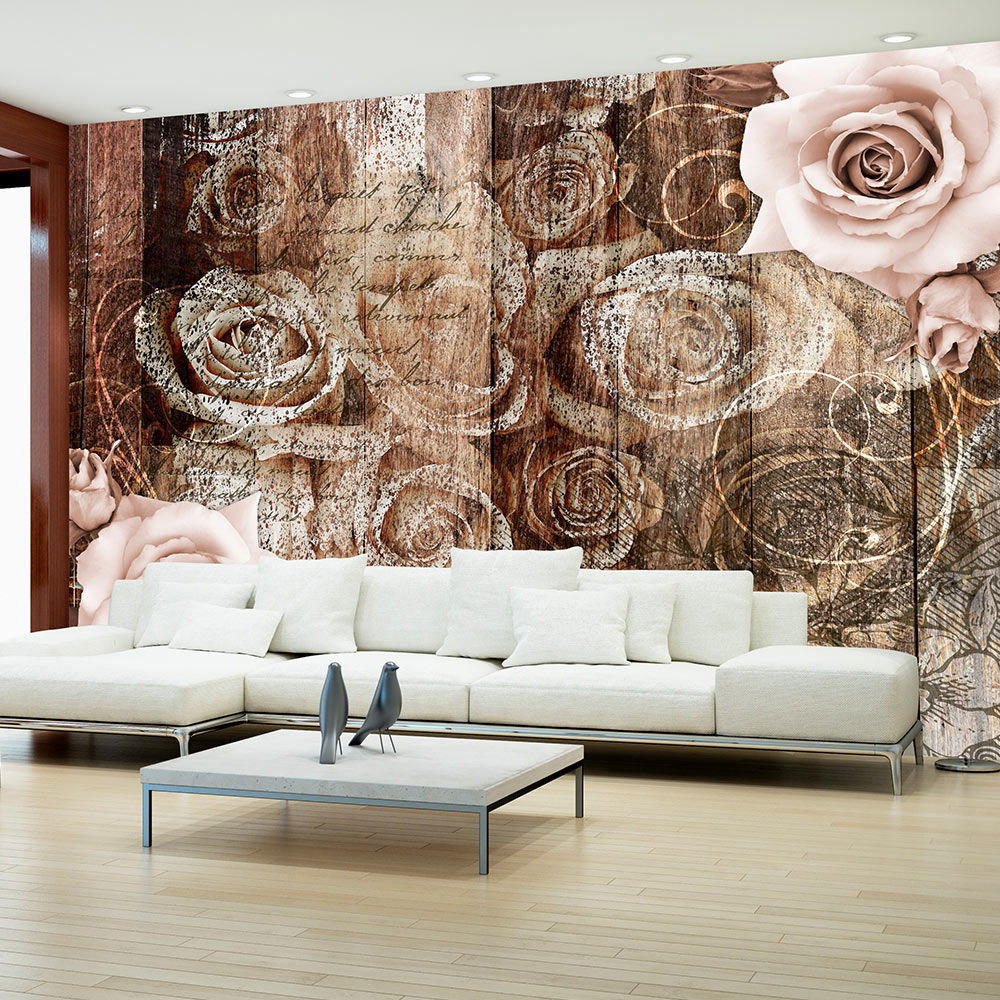 VLIESTAPETE Braun 400/280 cm - Pink/Braun, Textil (400/1cm) - KUNSTLOFT
