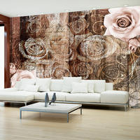 VLIESTAPETE Braun 400/280 cm - Pink/Braun, Textil (400/1cm) - KUNSTLOFT